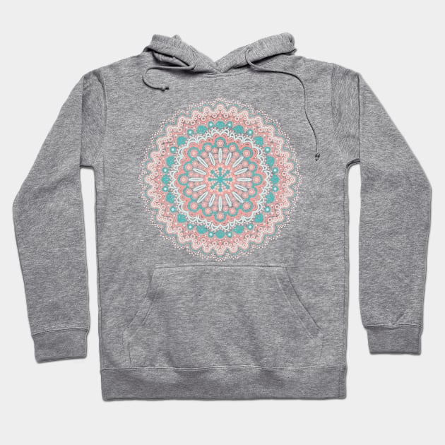 Beach Pastel Mandala Hoodie by Paint Covered